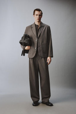 BLAZER TRAJE ESTRUCTURA RELAXED FIT / Marr?n / Topo