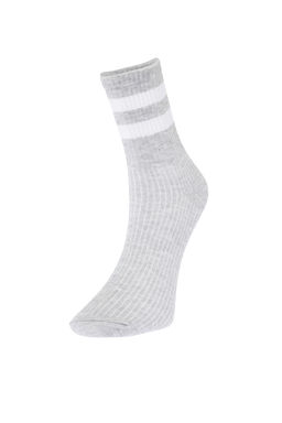 TRENDYOL MAN Cok Renkli Cizgili 5li Paket Kolej-Tenis-Orta Boy Corap TMNAW20CO0007