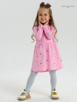 Платье Эля цветные сердечки на розовом - Sovalina фото 18