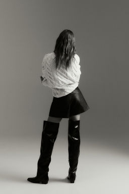 Pantal?n corto de piel - H&m фото 4