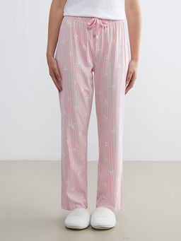 Beli Lastikli Fiyonk Desenli Kad?n Pijama Alt?