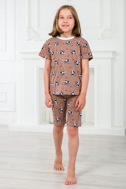 Пижама детская из футболки и бридж из кулирки Коровы - Амадэль фото 6
