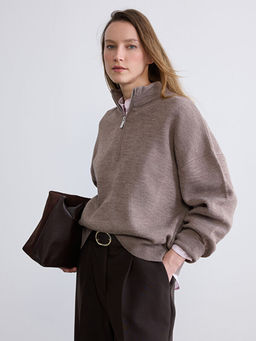 Dik Yaka Kad?n Triko Kazak