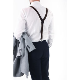 Подтяжки взрослые, ширина 2.5 см, цвет тёмно-коричневый - Simaland фото 2