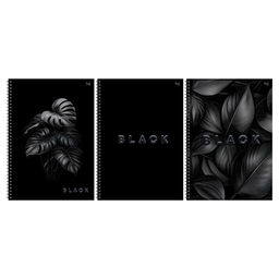 Тетрадь 96л. А4 на спирали BG "Just black", клетка (Т4гр96_лс_вл 08659) soft-touch ламинация, выб. лак