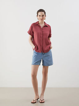 Loose Fit Dokulu Kad?n G?mlek