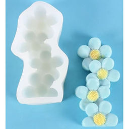 Молд силикононовый «Столбик из цветов» 3,1 х 6 х 13см