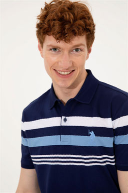 Мужская темно-синяя футболка с воротником-поло Неожиданная скидка в корзине - U.s. polo assn фото 2