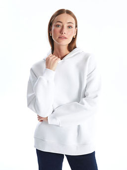 Oversize Kad?n Kal?n Hoodie