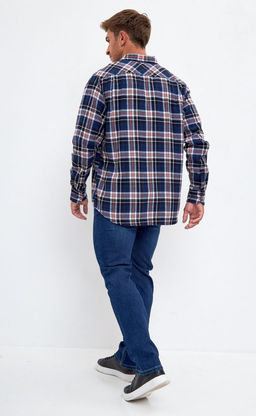 Рубашка фланель F121-0460 orange-blue - Fine joyce фото 10