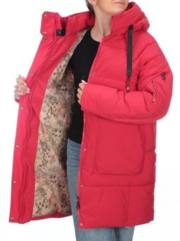 2197 RED Пуховик женский зимний AIKESDFRS (холлофайбер) - Fashion фото 11