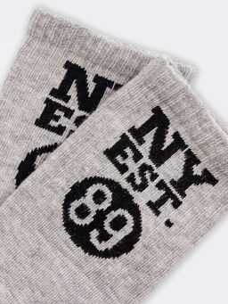 Цена за 5 пар! Носки детские серые с рисунком в виде надписи - Mark formelle фото 4