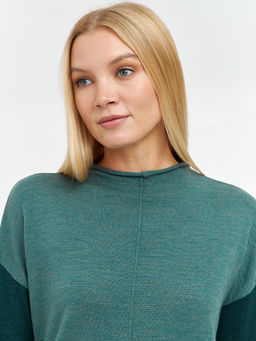 джемпер женский из шерсти с удлиненной спинкой - Glenfield фото 7