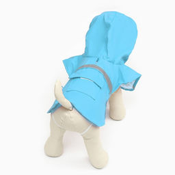 Дождевик для собак, размер XS (ДС 15-20, ОГ 17-22, ОШ 13-17 см), голубой - Simaland фото 16