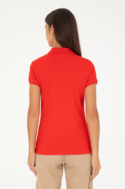 Женская красная базовая футболка Неожиданная скидка в корзине - U.s. polo assn фото 12