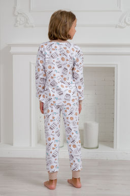 Пижама подростковая из интерлока Потешка молоко бежевый