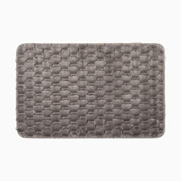 Коврик для ванной «Этель. Ромбы», 50×80 см, светло-серый