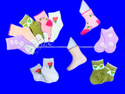 Цена за 10 пар. Зувей носки детские для девочек с тормозами арт. 0973