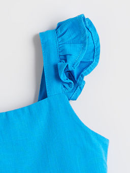 Kare Yaka F?rf?rl? K?z ?ocuk Elbise