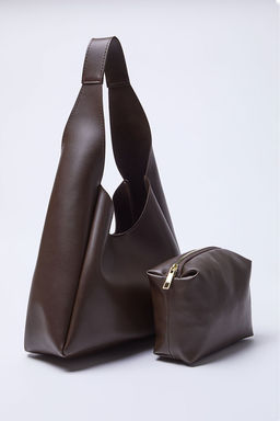 Koyu Kahverengi Yavrulu Oval Kad?n Omuz Canta TAKAW25OC00007 - Trendyolmilla фото 4