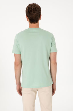 Erkek Regular Fit Bisiklet Yaka Su Ye_ili Basic Ti__rt Sepette S_rpriz _ndirim - U.s. polo assn фото 14