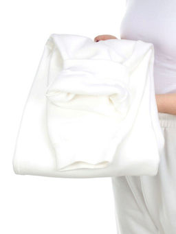 M053 WHITE Брюки спортивные женские на флисе (100% хлопок) 7986 - Fashion фото 8
