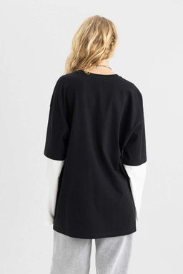 Футболка оверсайз с круглым вырезом и длинными рукавами Cool Airwalk - Defacto фото 9