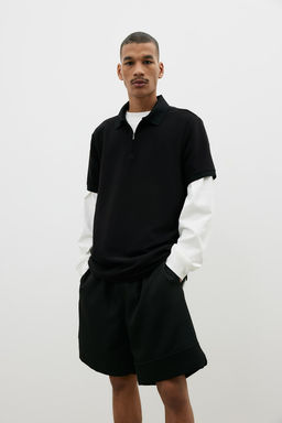 Polo con media cremallera Slim Fit