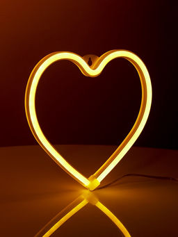 Неоновая вывеска Сердце 20?20 см, батарейки ААх3 (не в комплекте), USB, свечение тёплое белое - Luazon lighting фото 2