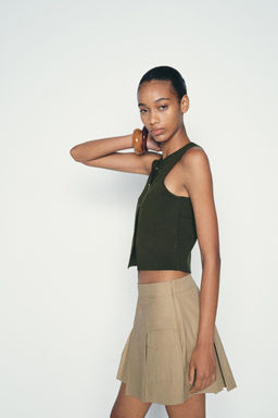 PLAIN KNIT CROP TOP - Zara фото 14