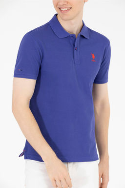 U. S. Polo Assn Мужская синяя базовая футболка с воротником-поло - U.s. polo assn фото 7