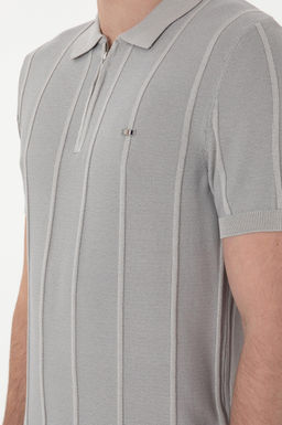 Erkek Slim Fit Polo Yaka A__k Gri Ti__rt - U.s. polo assn фото 7