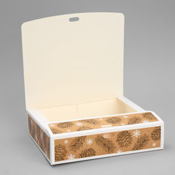 Цена за 4 шт. Коробка подарочная С Новым годом, крафт, 20 х 18 х 5 см, БЕЗ ЛЕНТЫ - Дарите счастье фото 3