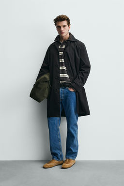 GABARDINA REGULAR FIT WATER REPELLENT / Negro
