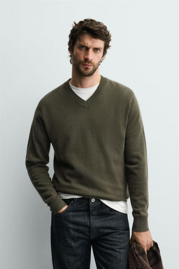 100% WOOL V-NECK JUMPER - Zara фото 2
