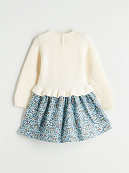 Bisiklet Yaka K?z ?ocuk Triko Elbise