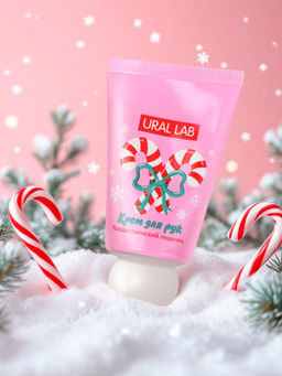 Цена за 3 шт. Крем для рук новогодний, 30 мл, с ароматом рождественского леденца, URAL LAB фото 8