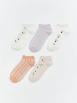 Desenli Kad?n Patik ?orap 5li