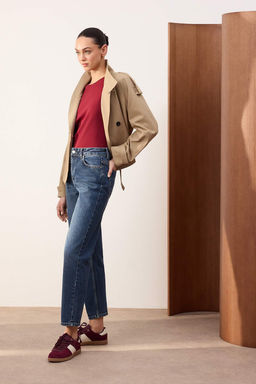 Mavi Yuksek Bel Az Esnek Bilek Boy Mom Jeans TWOSS26JE00109 - Trendyolmilla фото 4