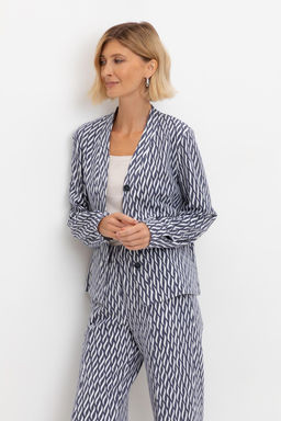 ЕВТ 3284/синие мини косы жакет жен