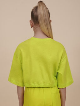 PELICAN, футболка-топ для девочек, Лаймовый фото 2