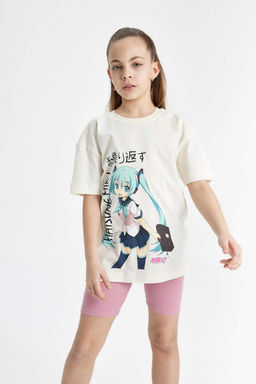 Футболка Oversize с короткими рукавами Hatsune Miku для девочек