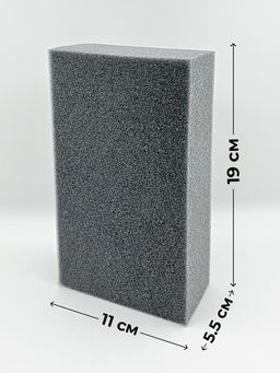 Губка автомобильная Grass прямоугольная 190×110×55 мм черная  фото 3