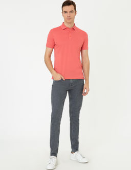Mercan Polo Yaka Slim Fit Basic Merserize T-shirt