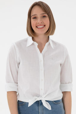 Kad_n Beyaz Uzun Kollu Basic G_mlek Sepette S_rpriz _ndirim - U.s. polo assn фото 3