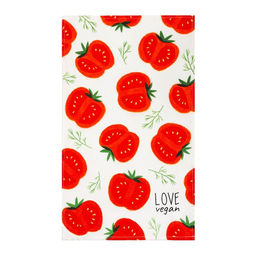 Набор кухонных полотенец Доляна Love vegan, 35х60см-4шт, 100% хлопок  фото 6