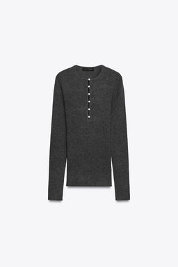 RIB KNIT SWEATER - Zara фото 4