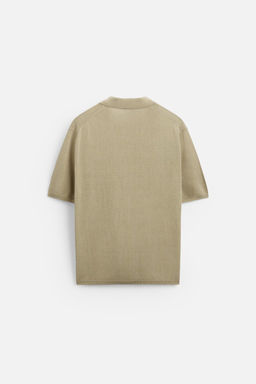 LYOCELL - LINEN KNIT POLO SHIRT - Zara фото 3