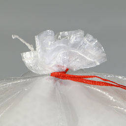 Цена за 10 шт. Мешок для урожая, полипропиленовый, 50 × 90 см, на 50 кг, прозрачный, с завязками