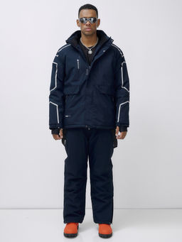 Горнолыжный костюм мужской зимний темно-синего цвета 390TS - Leifensh фото 7